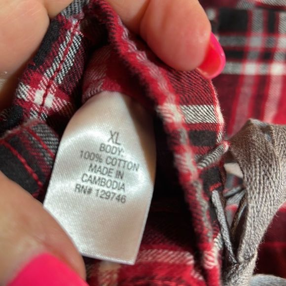 Blue Mountain Red Plaid Women's Flannel Pajama Set NWT Various size XL - Picture 6 of 9